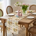 thumbnail image 4 of Easter Rabbits Table Runner 70 Inches Long for Kitchen Dining, Spring Yellow Flowers Country Plants Vintage Dresser Scarf Farmhouse, Dining Table Decorations for Wedding/Parties, 13 x 70 In, 4 of 8