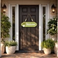 thumbnail image 5 of Light Gray Wooden Welcome Wall Plaque, Outdoor Welcome Sign, Wooden Wall Decor, Farmhouse Decor, 8X2.5 Inch Hanging Ornament with Twine Bow and White Heart Detail for Soft Warm, 5 of 7