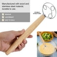 thumbnail image 2 of Eease Dough Whisk Stainless Steel Hand Mixer Kitchen Danish Whisk Flour Wand Bread Dough Mixer Cooking Sourdough Starter, 2 of 10