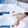 thumbnail image 3 of Colador desplegable universal Hibbent para lavabo de baño, 2 unidades, 3 of 9