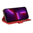 thumbnail image 2 of Compatible iPhone 14 Pro Case, Leather Wallet Case Stand View Magnetic Clasp Book Flip Folio Phone Cover - Red, 2 of 5