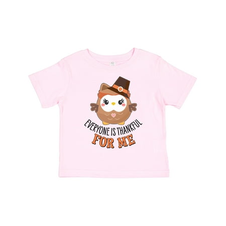 

Inktastic Everyone is Thankful for Me with Cute Thanksgiving Owl Gift Toddler Boy or Toddler Girl T-Shirt