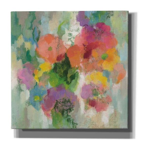 Epic Graffiti 'Colorful Garden II' by Silvia Vassileva, Canvas Wall Art, 12"x12"