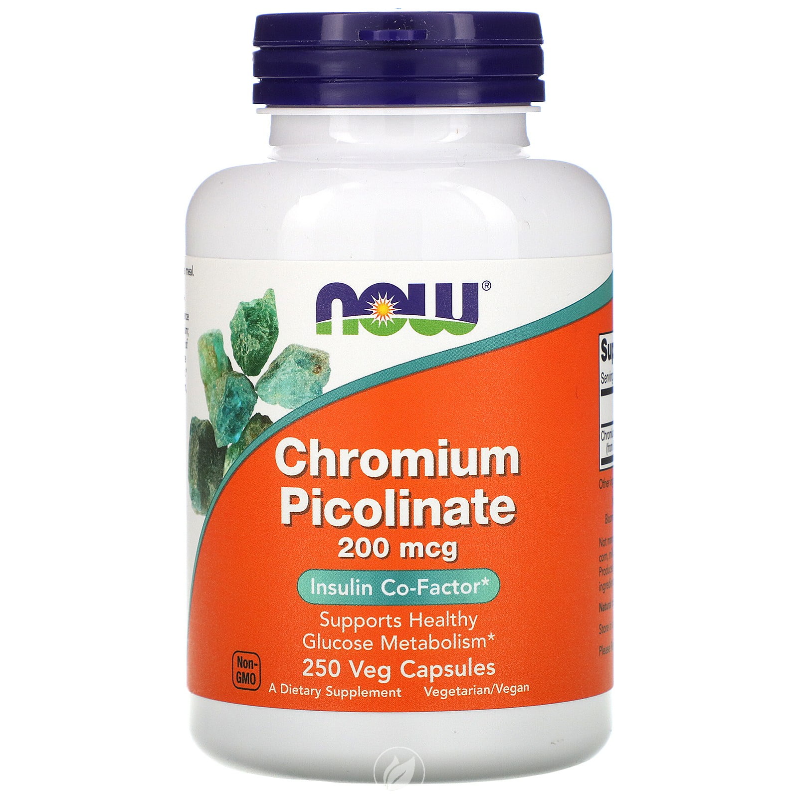 Now Foods Chromium Picolinate 200mcg, 250 caps
