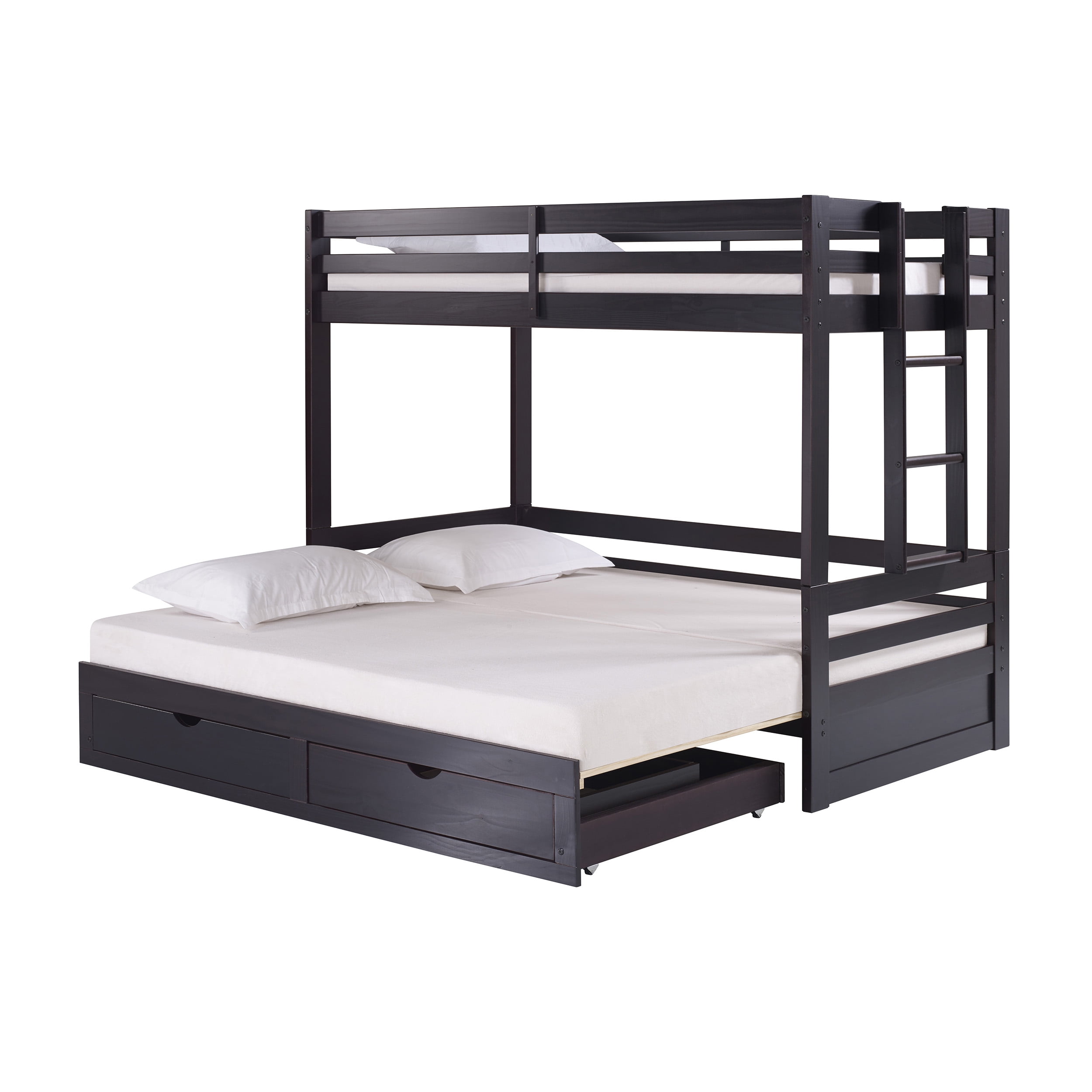 Jasper Twin to King Extending Day Bed with Storage Drawers, Espresso