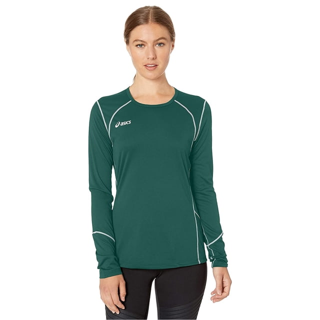 ASICS Chandail de Volley-Cross pour Femmes, Vert, Très Petit