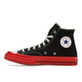 thumbnail image 2 of Converse Unisex Chuck Taylor All Star 70 Hi Comme des Garcons PLAY Black Red Midsole Shoes, from StockX, 2 of 5