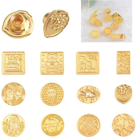 Wax Seal Stamp Heads Set, 12 PCS Animal Seal Stamp Replacement Brass Heads Wax Stamp Head for Wedding Invitations Envelopes Craft Envelope Sealing Greeting Card Gift Package Wrapping