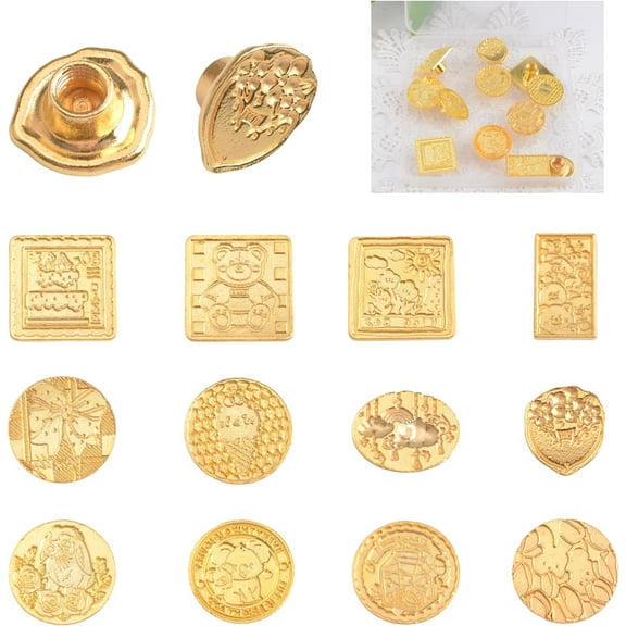 Wax Seal Stamp Heads Set, 12 PCS Animal Seal Stamp Replacement Brass Heads Wax Stamp Head for Wedding Invitations Envelopes Craft Envelope Sealing Greeting Card Gift Package Wrapping