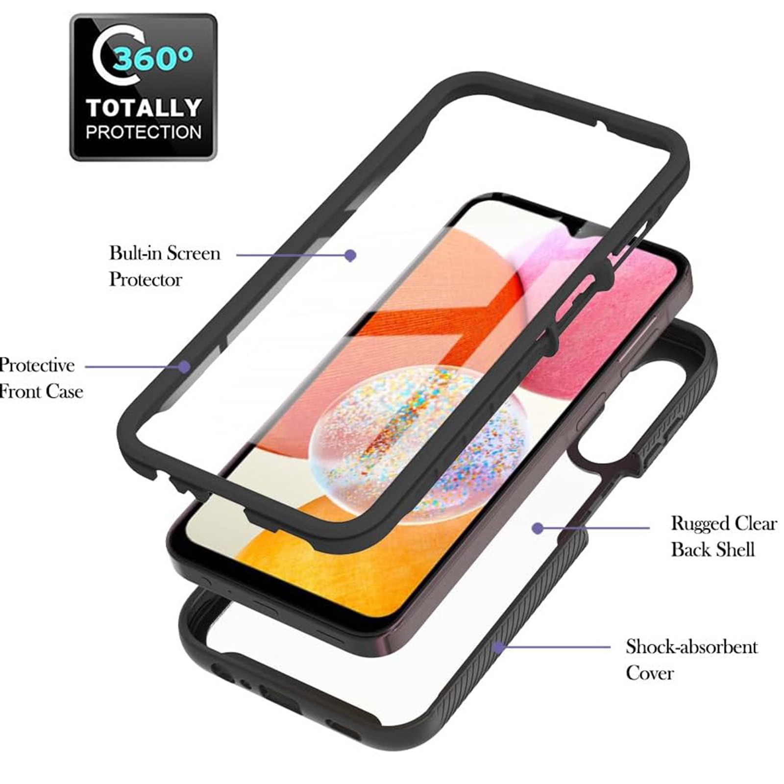 Dteck Samsung Galaxy A15 5G Case With Screen Protector photo 3