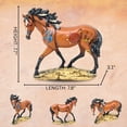 thumbnail image 2 of Painted Horse Figurine - Southwestern Brown Pony Sculpture & Western Shelf Decor - Hand-Painted Collectible  Statue for Home & Office - Equestrian Gifts for Horse Lovers & Collectors, 2 of 9