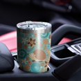 thumbnail image 4 of 30oz Cute Green Hedgehog Pattern with Pioneer Flower Tumblers Stainless Steel Tumbler with Lid and Straw,Vacuum Insulated Double Wall Travel Tumbler Cups Mug with Cleaning Brush for Coffee,Tea, 4 of 7