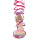 thumbnail image 3 of Sandalias de tacones gruesos con tiras y cordones Tie Dye para mujer Rosa 40, 3 of 6