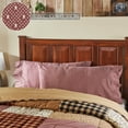 thumbnail image 4 of VHC Brands Pip Vinestar Ruffled King Pillow Case Set of 2 21x40+4, Cotton Pillow Case, Country Covers for Pillows, Pip Vinestar Collection, Rectangle 21x44, Burgundy, 4 of 5