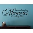 thumbnail image 1 of Wall Decor Plus More Wdpm3532 "Lo Mejor De Los Recuerdos Es Hacerlos" Calcomanía De Pared Con Cita Para El Hogar Vinilo Adhesivo Artístico Negro 23 X 8 Pulgadas, 1 of 2