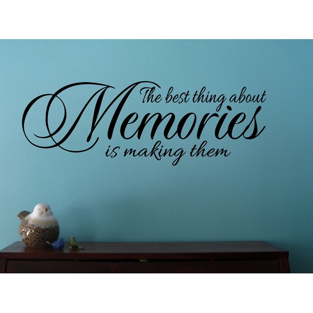 Wall Decor Plus More Wdpm3532 "Lo Mejor De Los Recuerdos Es Hacerlos" Calcomanía De Pared Con Cita Para El Hogar Vinilo Adhesivo Artístico Negro 23 X 8 Pulgadas