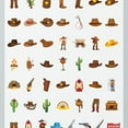 thumbnail image 4 of 35pcs-50pcs Rustic Stickers Cowboy Kids Stickers Decals Hat Stickers Wild West Stickers for Laptops Suitcases Fridge, 4 of 9