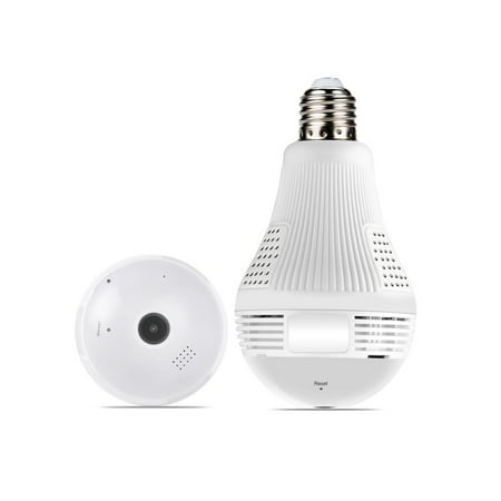 Security Cameras Infrared 360°Bulb Camera HD Infrared WIFI Network Remote Monitor Security Mini Wireless Lamp Cameras Fisheye Panoramic Bulb ()