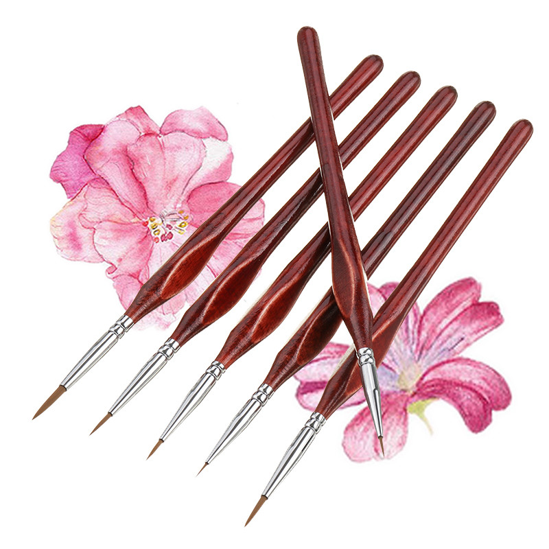 6PCS Miniature Paint Brush Set Fine Detail Art Brush Painting Model 000