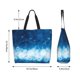 thumbnail image 5 of Balery Blue Glitter Sparkles Bolsa Tote Estilo Estético con Cremalleras, Bolsa de Hombro, Bolsa de Compras Grande y Plegable, 5 of 8