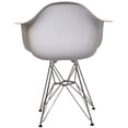 thumbnail image 4 of Modway Paris Fauteuil de Salle à Manger Moderne en Acier Métal Finition Blanche, 4 of 4