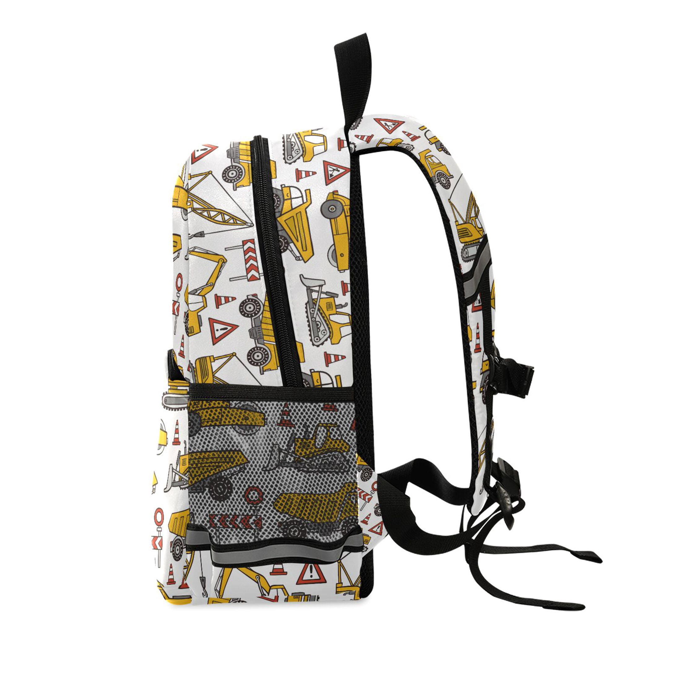 Construction Truck Kids Backpack Toddlers School Bookbag Age 2-6 Children Preschool Bag Boys Girls Kindergarten Daypack