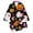 Black-13, variant on Hienoo Halloween Graphic Pajama Set For Girls Long Sleeve Buttons Shirts Pants Pajamas 3-14 Years