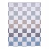 Lambs & Ivy Little Racer Soft Checkered Blue/White/Taupe Fleece Baby Blanket