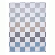 Lambs & Ivy Little Racer Soft Checkered Blue/White/Taupe Fleece Baby Blanket