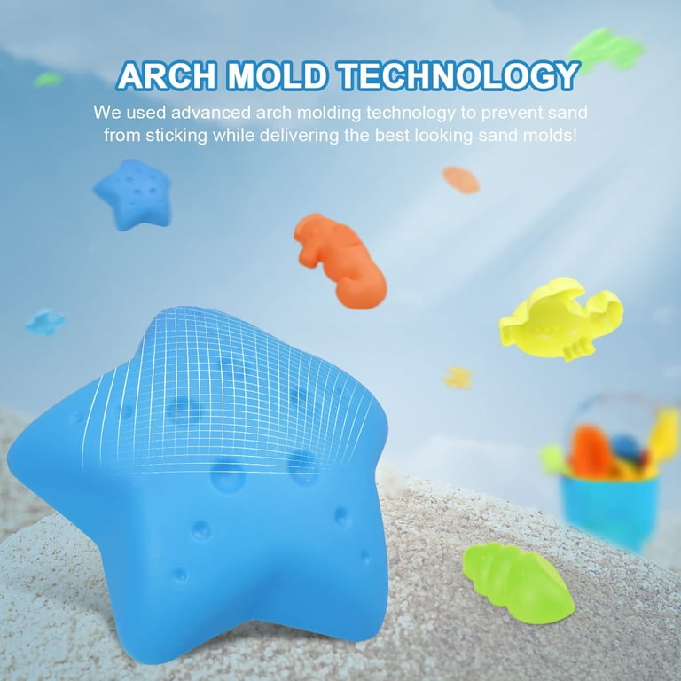 Toy Life 9-Piece Beach Sand Toy Set with Mesh Bag photo 6