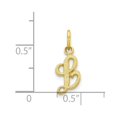 thumbnail image 3 of Diamond2Deal 10K Yellow Gold Solid Letter L Initial Charm Pendant for Women, 3 of 5