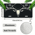 thumbnail image 2 of 1 Pcs License Plate Covers & Frames, Deer Skull with Antlers and Arrows For Decorative Front, Aluminum License Plate Covers & Frames Cover For Men Women, 12" X 6", 2 of 7