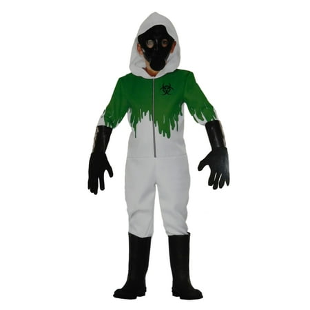 Boys Toxic Waste Halloween Costume Mask Jumpsuit & Gloves