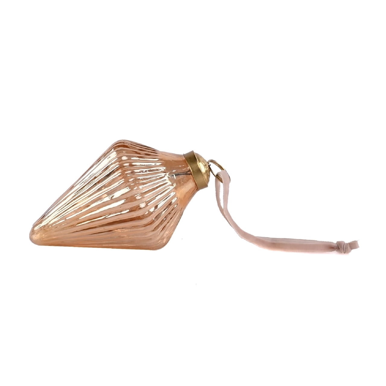Gold Glass Diamond Christmas Ornament, 4.5", by Holiday Time