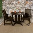 thumbnail image 2 of Highwood's 36" Round 3-pc Weatherly Dining Set - Dining Height, Outdoor, Eco-friendly, Synthetic Wood, 2 of 7