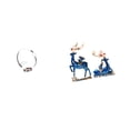 thumbnail image 6 of 3 Piece Set Wine Bottle Holder Rack Reindeer Sculpture Statue Iron Material for Kitchen Bar Living Room Decor, 6 of 8