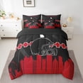 thumbnail image 3 of 7 Pcs Comforter Set Queen Size,Football Bed in a Bag with Flat Sheet and Fitted Sheet and Adults,American Football Bedding Set with Pillowcase and Sham(Atlanta), 3 of 5