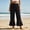 Black, variant on Women’s Flared Cropped Pants, DUnrefinedstring Ruffle-Hem Detail with Hidden Pockets for Cozy Home Tea Relaxing Moments Gray M