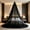Black, variant on Dome Style Outdoor Camping Mosquito Net,Hanging Tent Mosquito Net,Fine Mesh Insect Proof Canopy,Breathable Polyester Fabric,Ceiling Mounted,Ideal for Patio Gatherings and Outdoor Sleeping Black