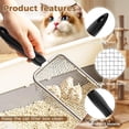thumbnail image 5 of Cat Litter Scoop - Long Handle Scooper, Rustproof Stainless Steel Mesh, Non-Slip Grip, Deep Shovel Sifter for All Litter Types, Easy Clean Kitty Waste Litter for Litter Box, 5 of 7