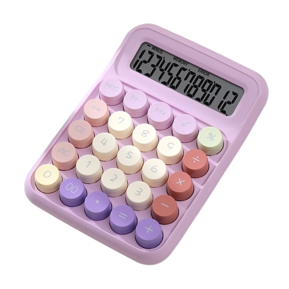 Mechanical Calculator 12 Digit Large LCD Display Big Buttons Easy to Press Office Calculator for Office,School Daily Use