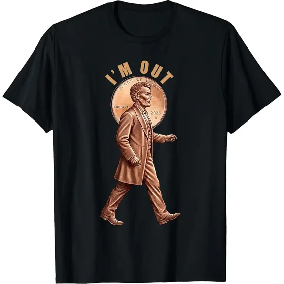 Last Mint Year 2025 Penny Icon Im Out Retirement Graphic Unisex T-Shirt, up to size 5XL