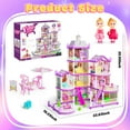 thumbnail image 3 of JoyStone DollHouse with Colorful Light and 10 Rooms for Girl, Huge Doll House DIY Pretend Toy, Princess House for Kids Gifts Ages 4-8, Purple, 3 of 9