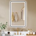 thumbnail image 2 of HOMCOM 40" x 24" LED Bathroom Mirror with Lights Wall Mounted Vanity Mirror, 2 of 9