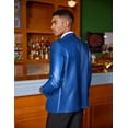 thumbnail image 3 of COOFANDY Mens Sparkly Blazer Regular Fit Sport Coat Metallic 70S Disco Silver Jacket, 3 of 6
