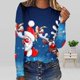 thumbnail image 1 of Pntutb - Camiseta holgada con estampado de moda para mujer, blusa de manga larga, cuello redondo, tops casuales Pntutb Pntutb-1467, 1 of 5