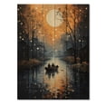 thumbnail image 3 of Designart "Canal Mystical Journey Painting II" Cityscapes Print on Natural Pine Wood, 3 of 5