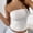 White, variant on TODOZO Strapless Tops for Women Tube Tops for Women Strapless Bandeau Tanks Casual Backless Shirts Sleeveless Blouse New Y2K Solid Color Backless Knit Strapless Top for Women