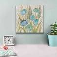 thumbnail image 4 of Epic Graffiti 'Opalescent Floral II Blue' by Silvia Vassileva, Canvas Wall Art, 12"x12", 4 of 8