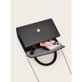 thumbnail image 4 of Women's Elegant Top Handle Handbag, Pebbled PU Leather Satchel Purse, Structured Shoulder Bag for Work, Party & Daily Use, 4 of 7